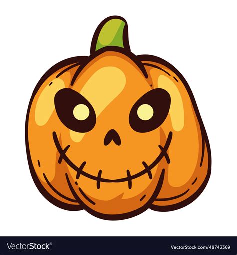 Halloween Pumpkin Face Royalty Free Vector Image