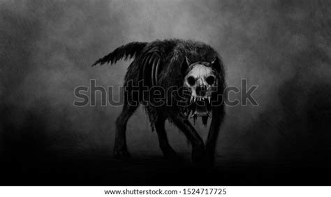 Dark Horror Art Mystique Dog Stock Illustration 1524717725 | Shutterstock