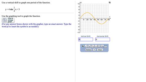 Solved Use a vertical shift to graph one period of the | Chegg.com