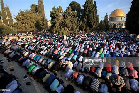 Muslims Perform Eid Al Adha Prayer At The Al Aqsa Mosque Compound In