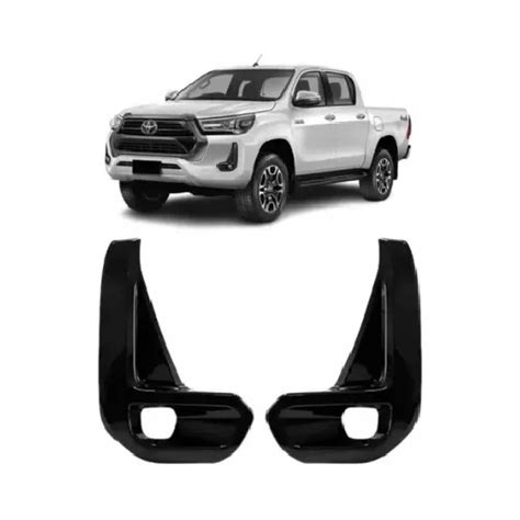 Par Moldura Grade Milha Hilux 2021 2022 2023 Preta Parcelamento Sem Juros