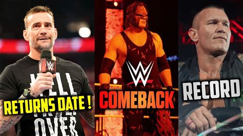 CM Punk WWE Returns Date Reveal Kane WWE Comeback Randy Orton