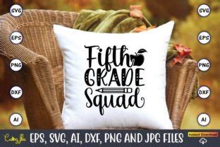 Fifth Grade Squad SVG Cut Files Design Graphic By Craftartdigital21