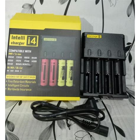 Jual Charger Baterai I4 4 Slot Charger Baterai 18650 AA AAA