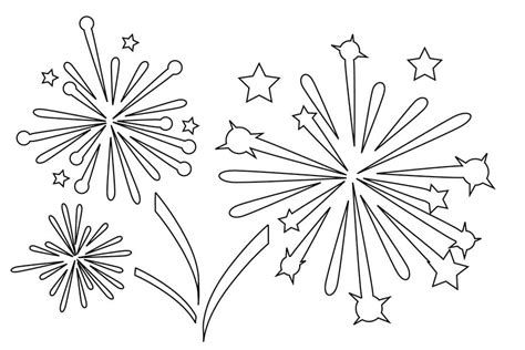 Coloriages Feu D Artifice Imprimable Gratuit Pour Les Enfants Et Les