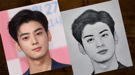 How To Draw Cha Eun Woo Step By Step Drawing Tutorial True Beauty