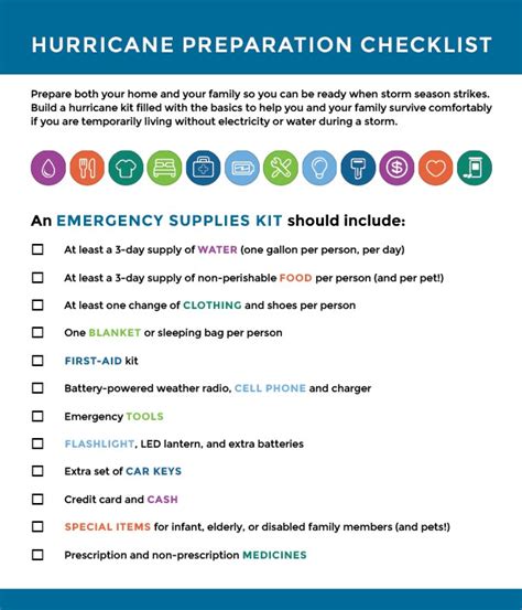 Hurricane Preparedness Checklist