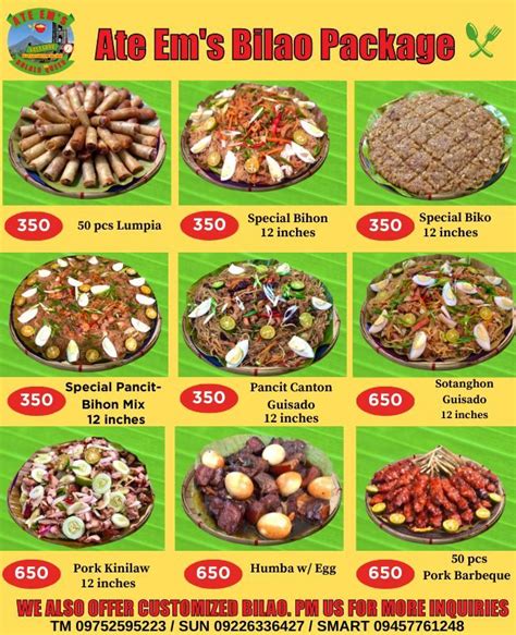 Delicious And Affordable Bilao Food Package