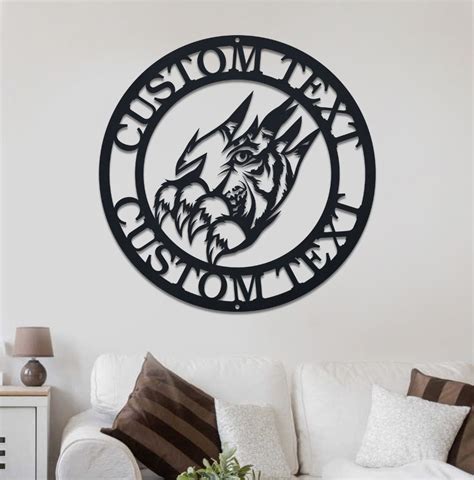 Eye Of The Tiger Metal Wall Art Custom Tiger Sign Tiger Name Sign