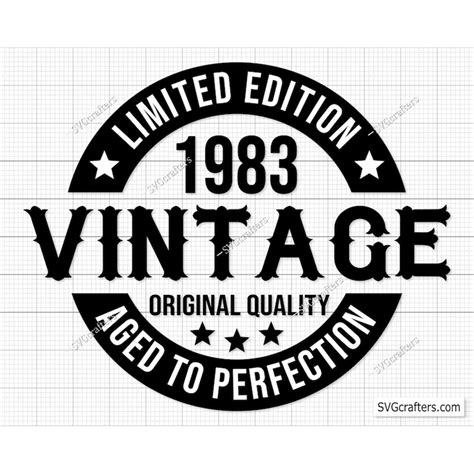 40th Birthday Svg 40th Svg Vintage 1983 Svg 40th Cut File Inspire