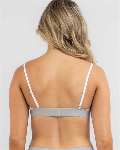 Shop Calvin Klein Monolith Cotton Bralette In Classic White Fast