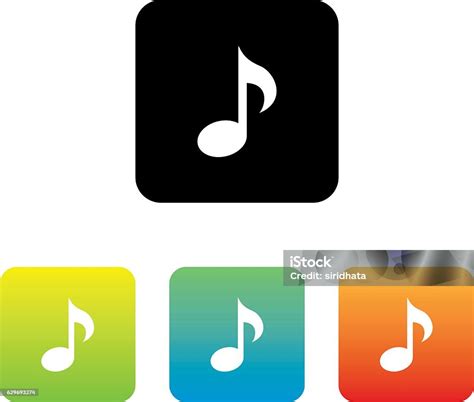 Colorful Set Of Music Note Icons Stock Illustration Download Image