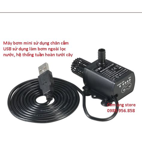 Bơm mini sử dụng chân cắm USB điều chỉnh được công suất máy bơm mini