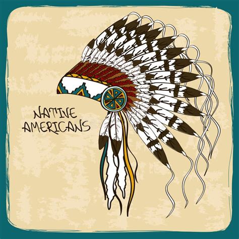 Indian Headdress Silhouette Stock Illustrations 599 Indian Headdress