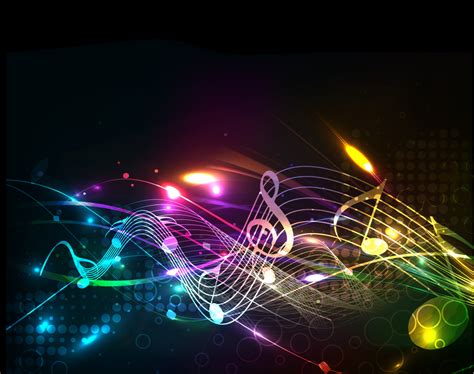 Neon Music Notes Wallpaper - WallpaperSafari