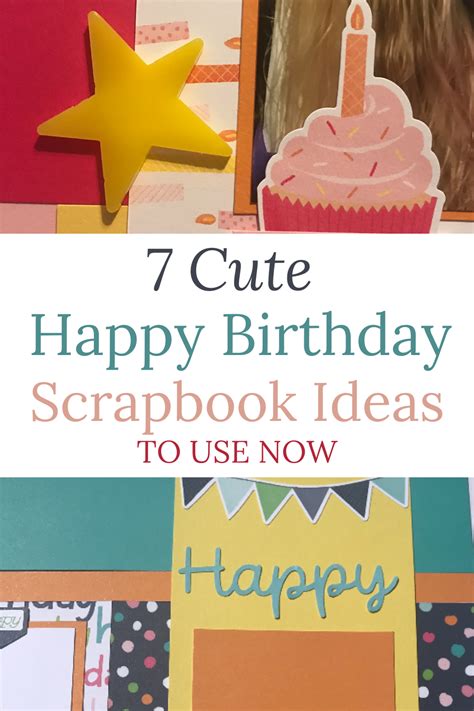 Cute Happy Birthday Scrapbook Ideas - Sunflower Paper Crafts