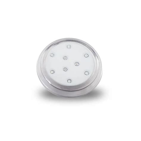 Luminária Led De Piscina 9w 80mm Encaixe 3 4 Pol Branco Frio 6500k