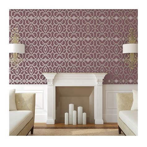 Geometric Allover Pattern Wall Stencil Emily For Diy Decor Wallpaper Look