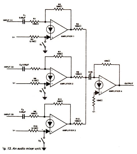 Sound Mixer Audio Mixer Circuit Diagram 6 Channel Audio Mixer It