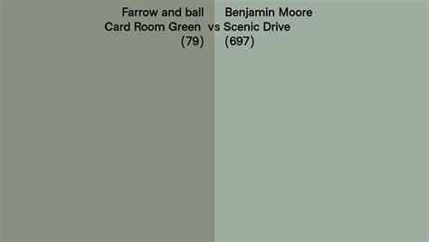 Farrow And Ball Card Room Green 79 Vs Benjamin Moore Scenic Drive