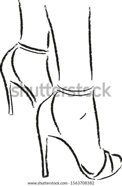 Fashion Sketch Shoes High Heels Stock Vector Royalty Free 1563708382 Shutterstock