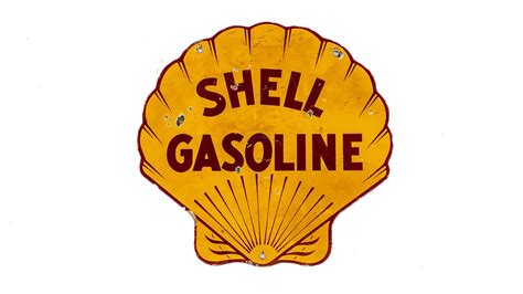 Shell Gasoline Enamel Sign The Online Petroliana Auction Classic