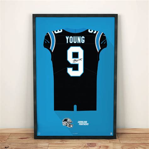 Carolina Panthers Bryce Young Autographed Jersey Framed Print ...