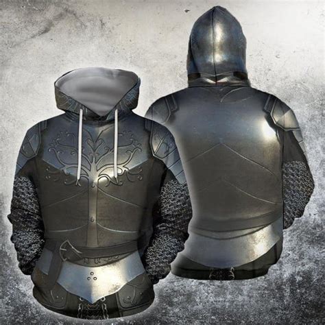 Knight Armor Print Hoodies Wyverns Hoard