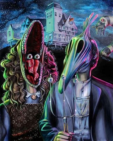 Beetlejuice Tim Burton Art Beetlejuice American Gothic