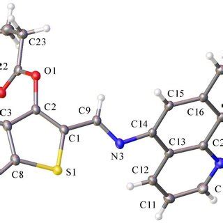 Molecular Structure Of O Acylated Isomer B Thermal Ellipsoids Are