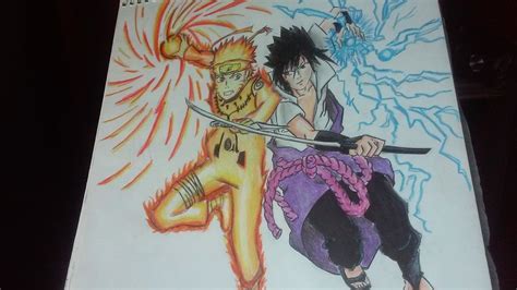 Dibujando A Naruto Vs Sasuke Drawing To Naruto Vs Sasuke Naruto