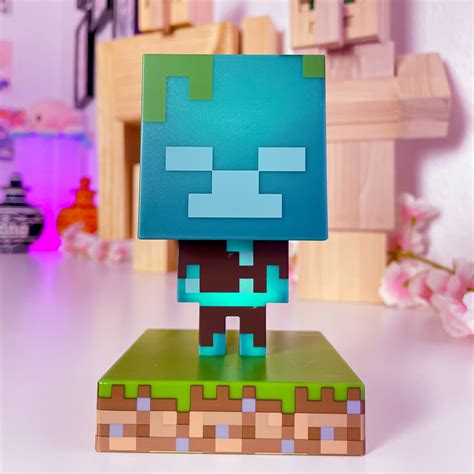 Minecraft Drowned Zombie D Tischlampe Elbenwald