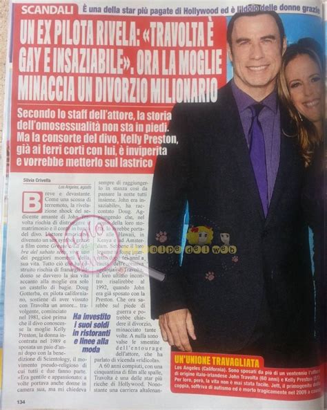 Un ex pilota rivela Travolta è gay e insaziabile Ora la moglie minaccia un divorzio milionario