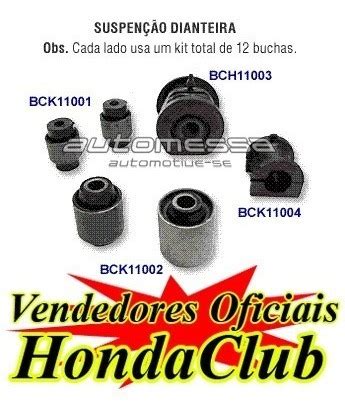 Kit De Buchas Da Suspens O Dianteira E Traseira Honda Civic R