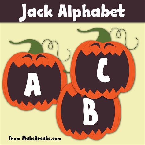 Free Printable Jack O Lantern Alphabet Halloween Letters Halloween