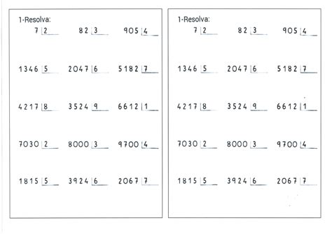 Contas De Divisão 5 Ano Exatas Librain