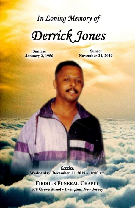 Derrick Jones Obituary November 24 2019 Irvington Nj