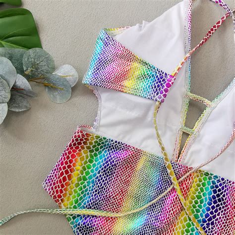 Bronzed Serpentine One Piece Swimsuit Sexy Women S Swimsuit Shiny Bikini On Luulla