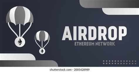 Cryptocurrency Airdrop Background Parachute Ethereum Eth Stock Vector