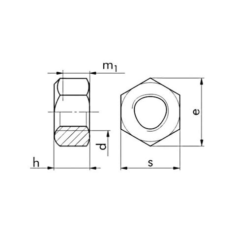 Self Locking All Metal Hexagon Nut Din Strength Class Galv