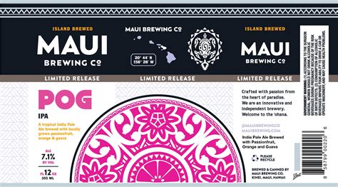 Passionfruit Orange Guava Highlight Maui Brewing Pog Ipa Beer