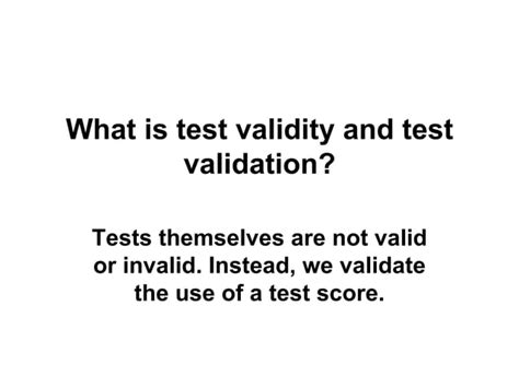 Reliability And Validity Ppt