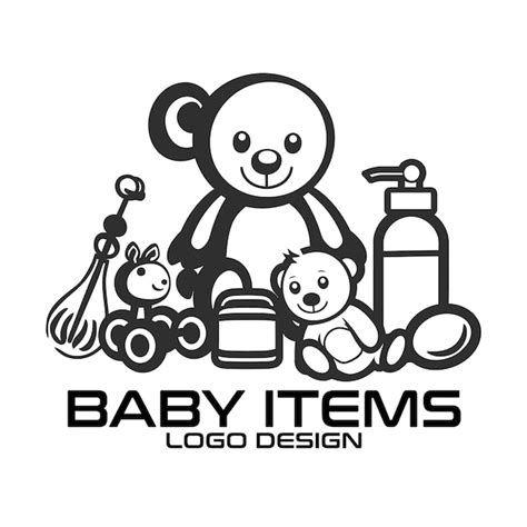 Baby Items Vector Logo Design Premium Ai Generated Vector