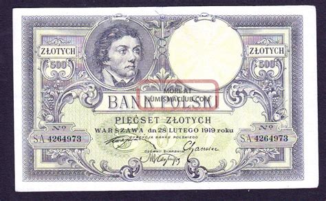 Poland Banknote Zlotych Pic Xf Year