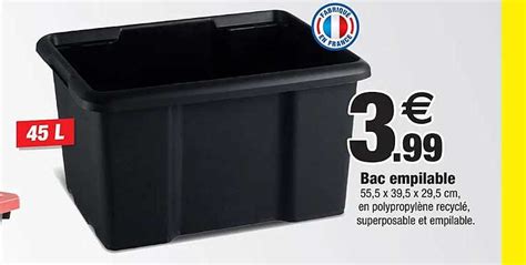 Promo Bac Empilable Chez Bazarland Icatalogue Fr