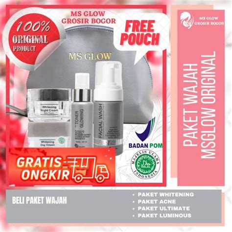 Jual Ms Glow Paket Wajah Original Whitening Acne Luminous Ultimate