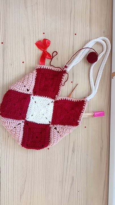 вязанный шопер в технике бабушкин квадрат. стоимость 500р. #handmade # ...