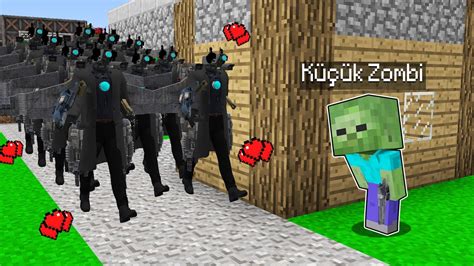 KÜÇÜK ZOMBİ TİTAN KAMERA ADAM KÖYÜNE GİTTİ Minecraft YouTube