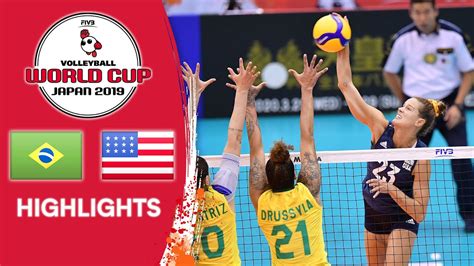 BRAZIL Vs USA Highlights Women S Volleyball World Cup 2019 YouTube