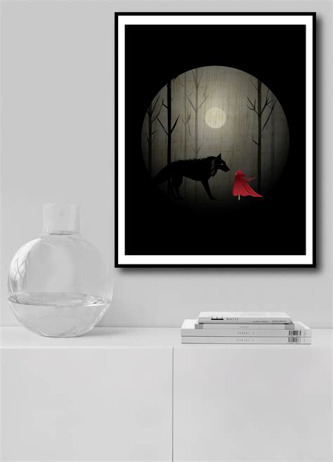 Red Riding Hood & the Wolf Art Print - Etsy